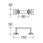Appendino porta asciugamani doppio in ottone cromato Lineabeta modello Skuara