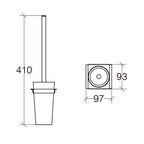 Portascopino in acciaio inox lucido Lineabeta modello Skuara