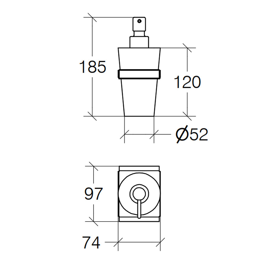Dispenser in acciaio inox lucido per bagno Lineabeta collezione Skuara 350ml