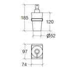 Dispenser in acciaio inox lucido per bagno Lineabeta collezione Skuara 350ml