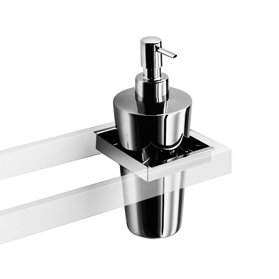 Dispenser in acciaio inox lucido per bagno Lineabeta collezione Skuara 350ml