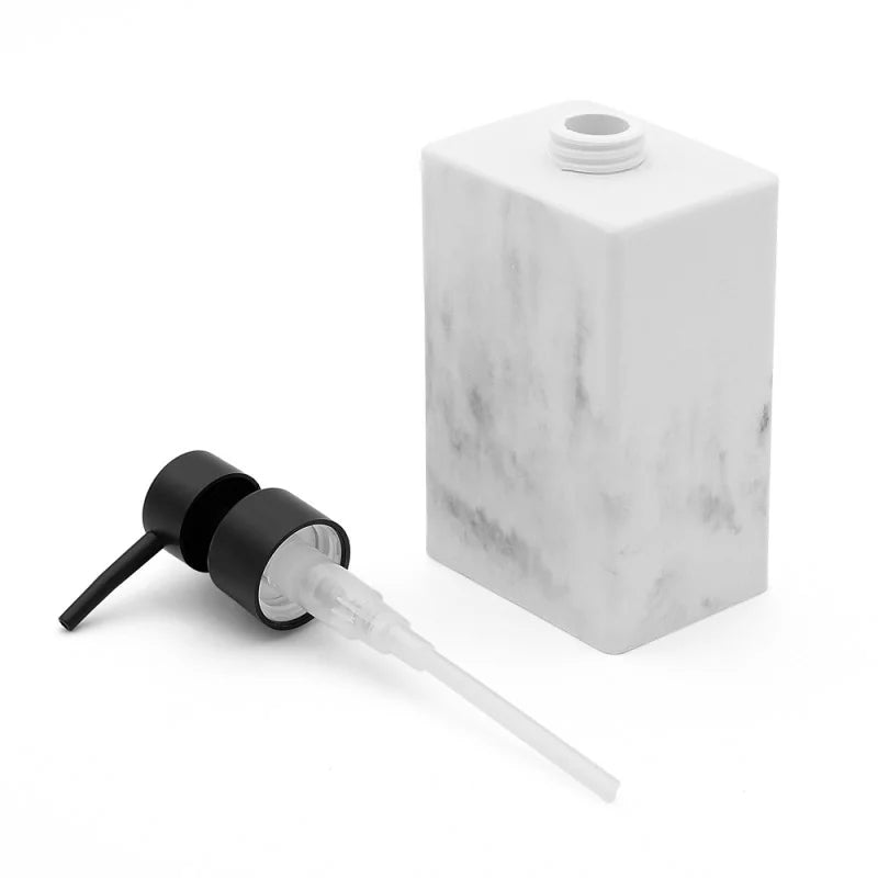 Dispenser sapone dâ€™appoggio BathCore serie MarbleEffetto marmo bianco