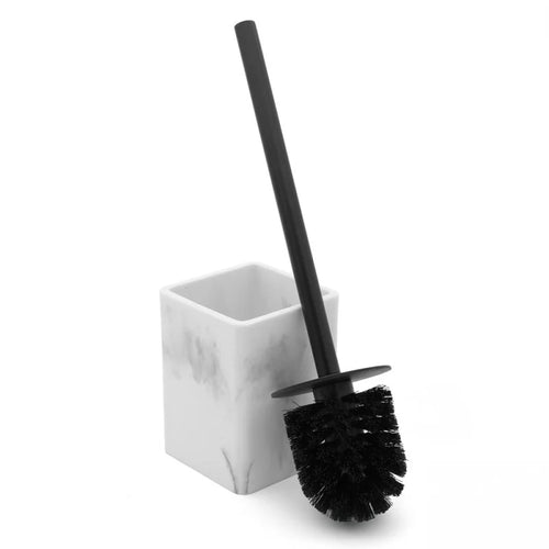 Porta scopino wc dâ€™appoggio BathCore serie MarbleEffetto marmo bianco