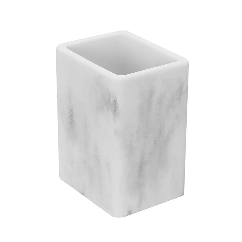 Set accessori bagno BathCore serie MarbleEffetto marmo bianco