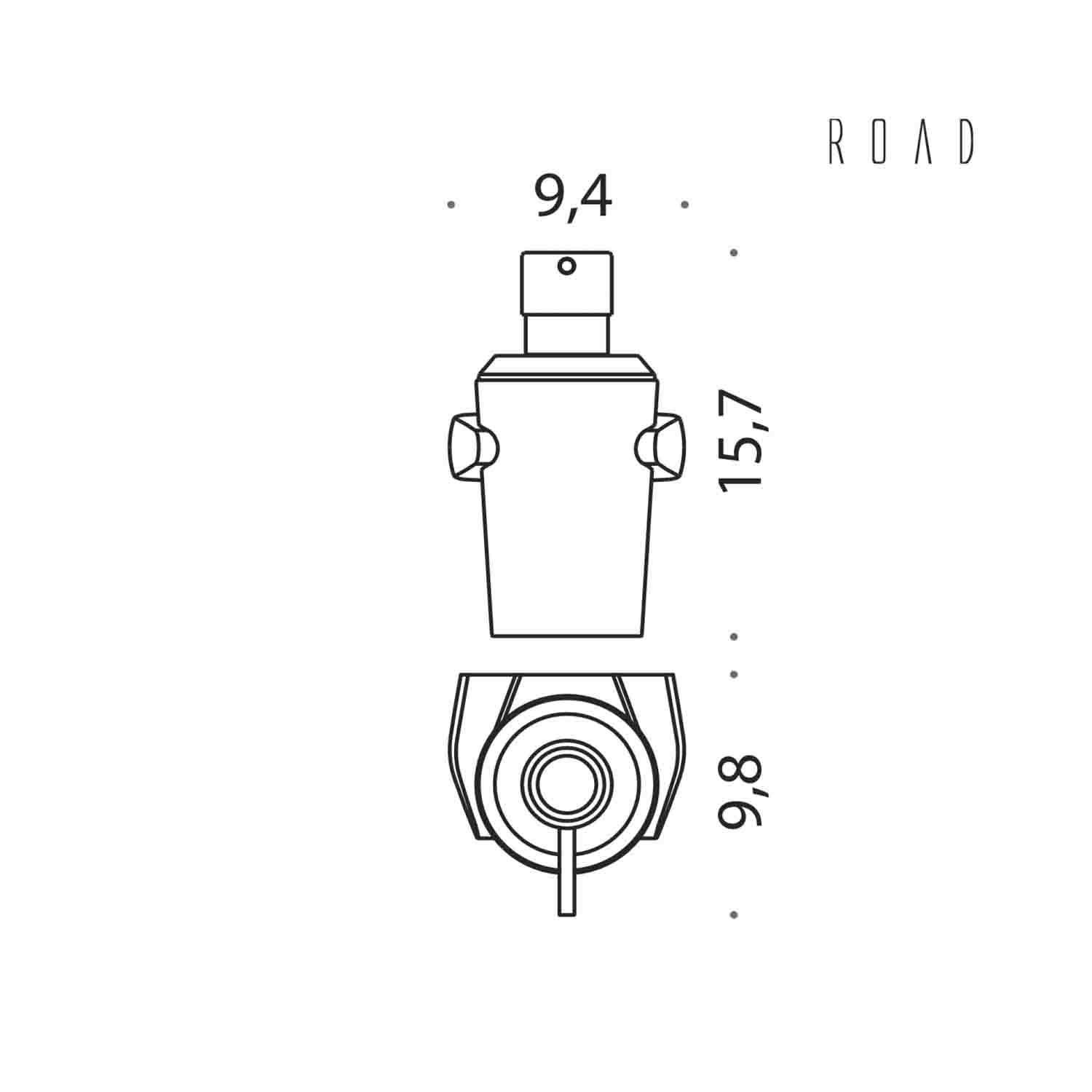 Spandisapone in ottone e vetro acidato collezione Road di Colombo Design
