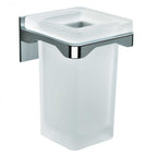 Porta spazzolini da bagno in ottone cromato  Colombo Design collezione Forever con fissaggio ad Incollo 3M