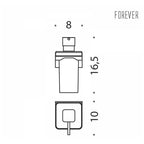 Dispenser Sapone da bagno in ottone cromato  Colombo Design collezione Forever con fissaggio ad Incollo 3M