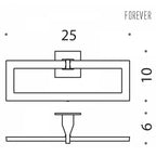 Porta salviette da bagno ad anello da cm 25  in ottone cromato  Colombo Design collezione Forever con fissaggio ad Incollo 3M