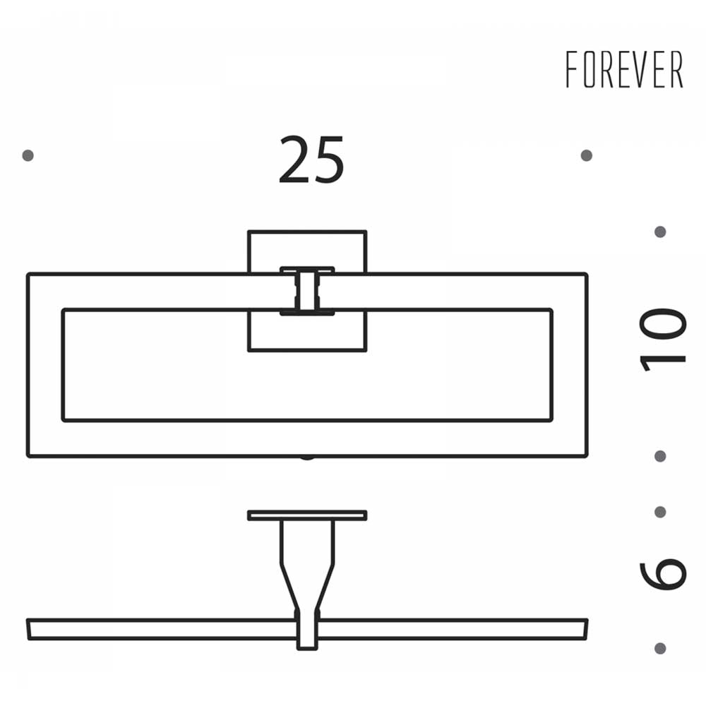 Porta salviette da bagno ad anello da cm 25  in ottone cromato  Colombo Design collezione Forever con fissaggio ad Incollo 3M