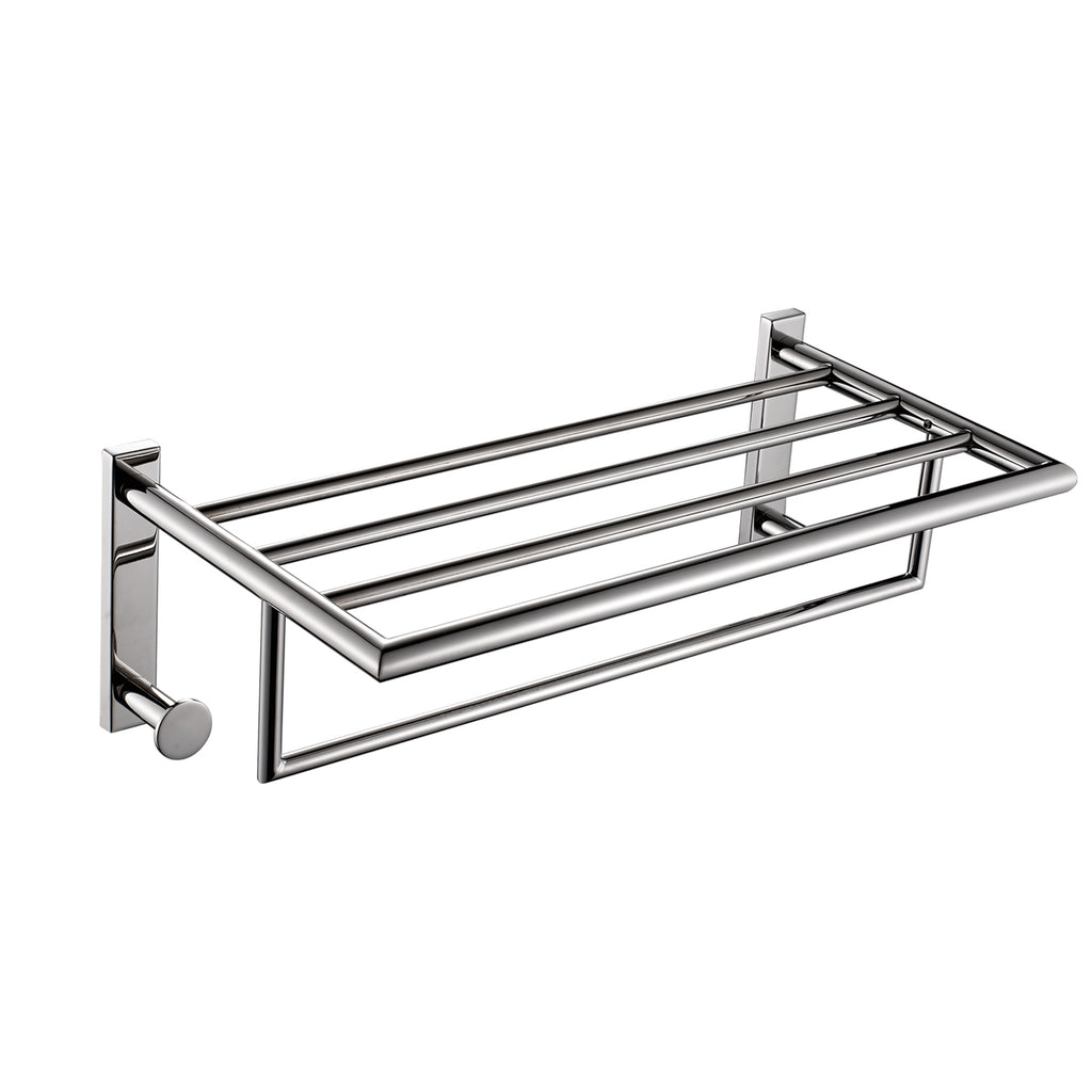 Mensola porta asciugamani L. 50 cm in Acciaio Inox AISI 304 Gedy serie Project - Lucido