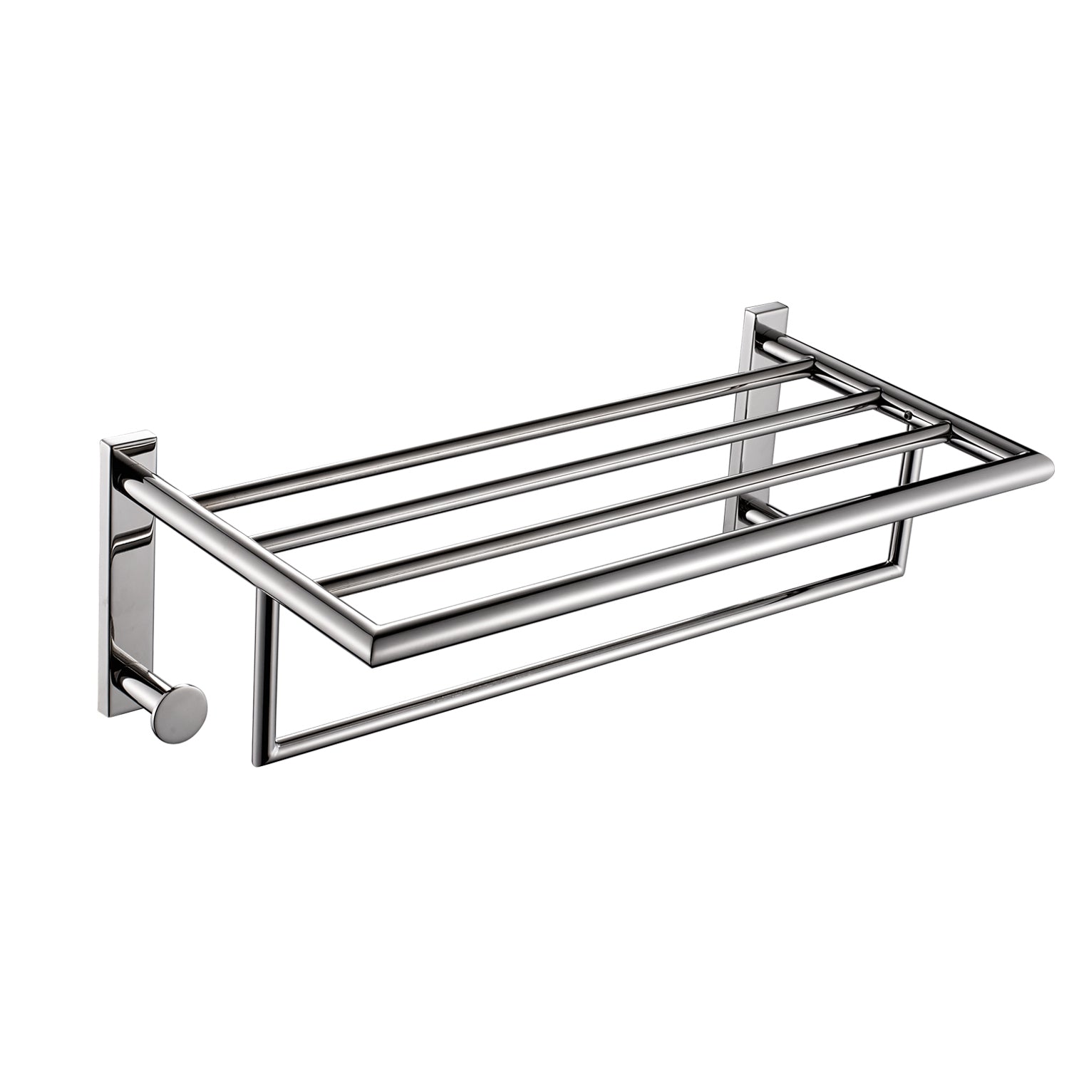 Mensola porta asciugamani L. 50 cm in Acciaio Inox AISI 304 Gedy serie Project - Lucido