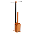 Piantana portarotolo e scopino wc in Acciaio Inox Gedy serie Rainbow - Arancione