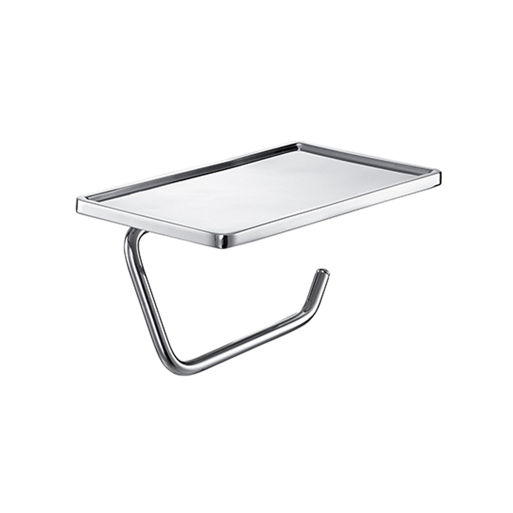 Portarotolo BathCore modello Smart con base appoggio - Nero