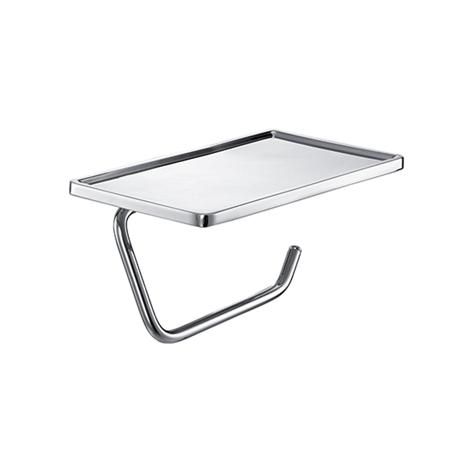 Portarotolo BathCore modello Smart con base appoggio - Nero