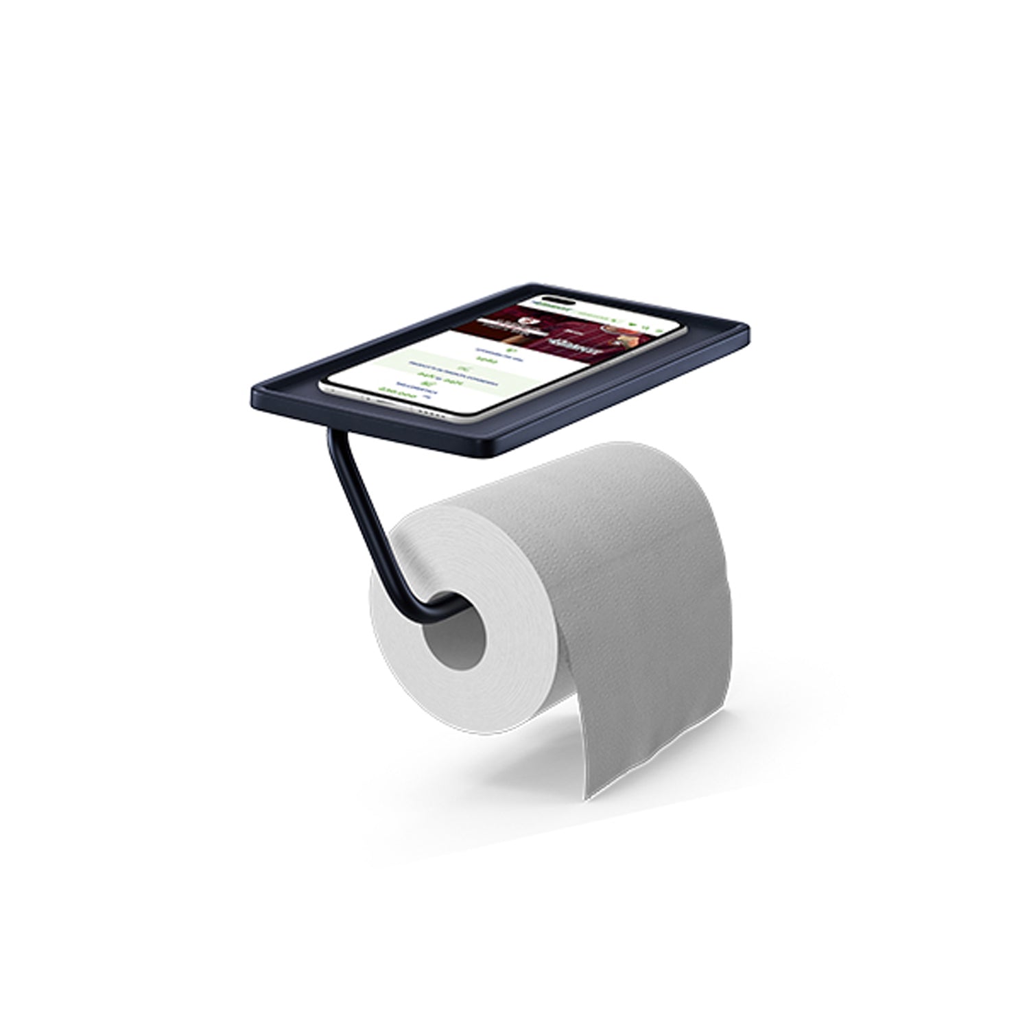 Portarotolo BathCore modello Smart con base appoggio - Cromo