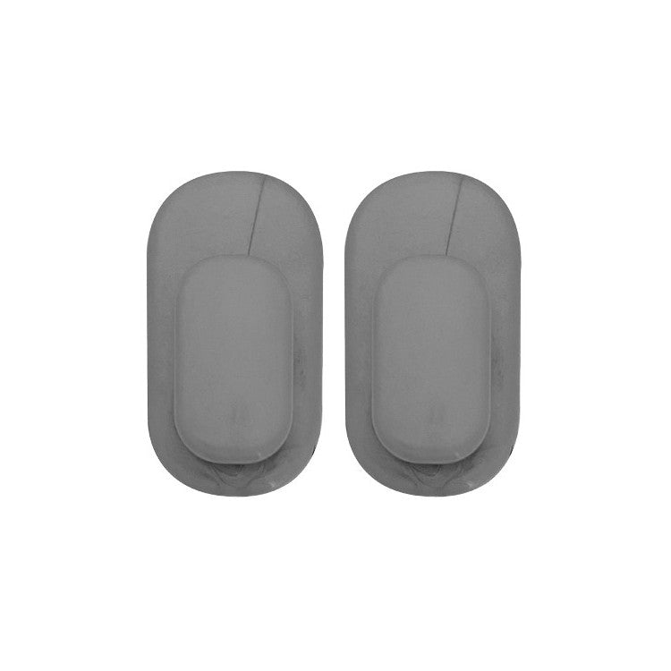 Set 2 ganci in plastica con doppio fissaggio - Argento