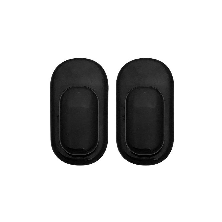Set 2 ganci in plastica con doppio fissaggio - Nero