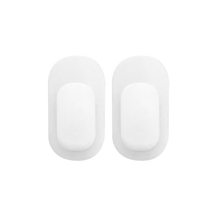 Set 2 ganci in plastica con doppio fissaggio - Bianco