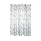 Tenda da doccia anti-muffa in poliestere 100%  Taupe e bianco collezione ARBRE
