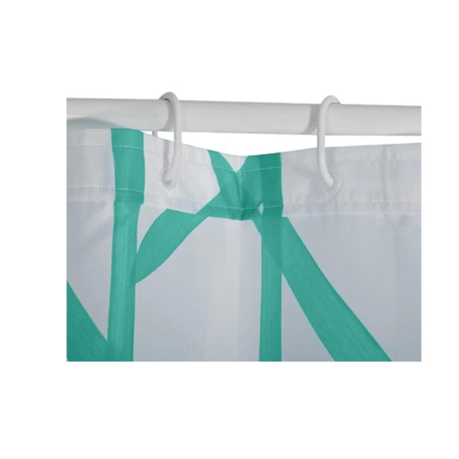 Tenda da doccia anti-muffa in poliestere 100%  blu collezione ARBRE