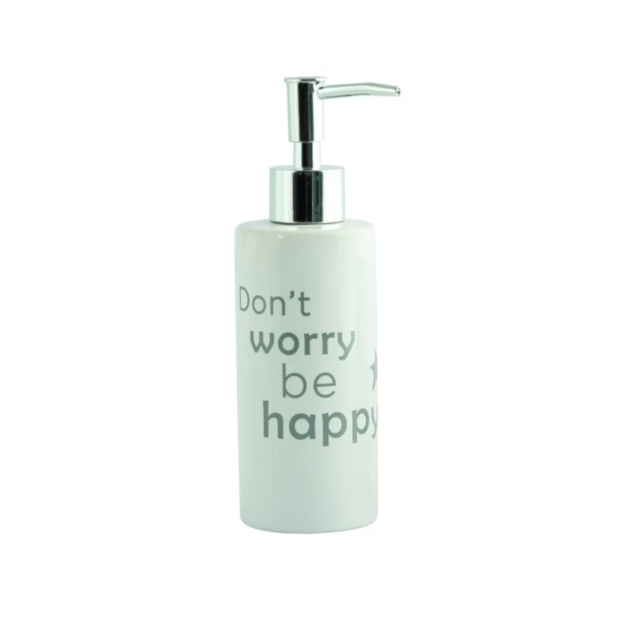 Dispenser Porta Sapone in ceramica di colore bianco collezione MAISON