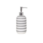 Dispenser Porta Sapone in ceramica di colore bianco/grigio collezione DELIA