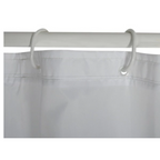 Tenda da doccia anti-muffa in poliestere 100%  bianco/grigio collezione DELIA