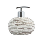 Dispenser Porta Sapone in ceramica mattone beige collezione CARAMIDA