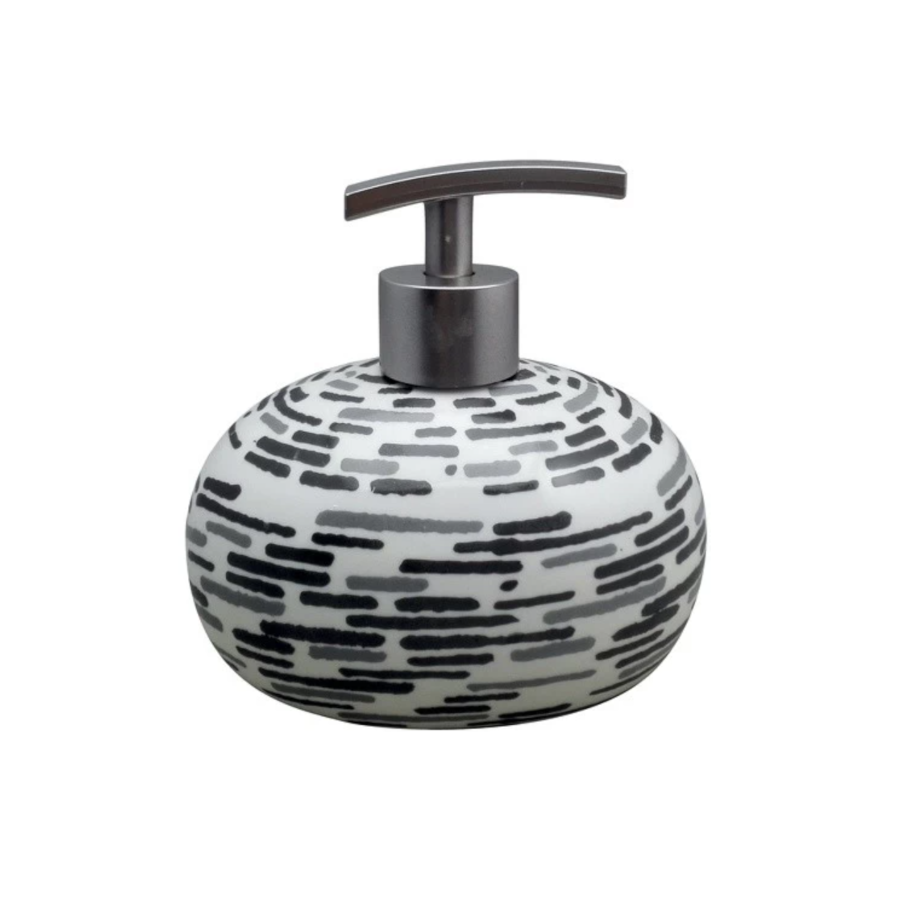 Dispenser Porta Sapone in ceramica mattone grigio collezione CARAMIDA