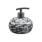 Dispenser Porta Sapone in ceramica mattone grigio collezione CARAMIDA