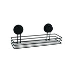 Mensola doccia con ventosa in acciaio colore nero