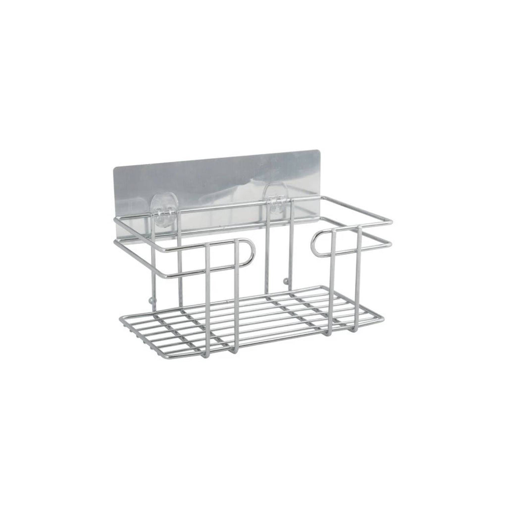 Mensola doccia con adesivo riposizionabile in acciaio inox cromato