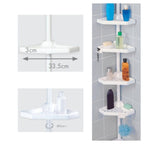 Mensola doccia angolare 4 ripiani in plastica di colore bianco