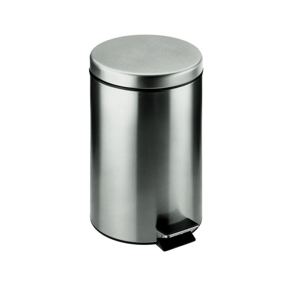 Cestino bagno da terra in acciaio inox  lucido della collezione 'Architect' by Cosmic cm 26