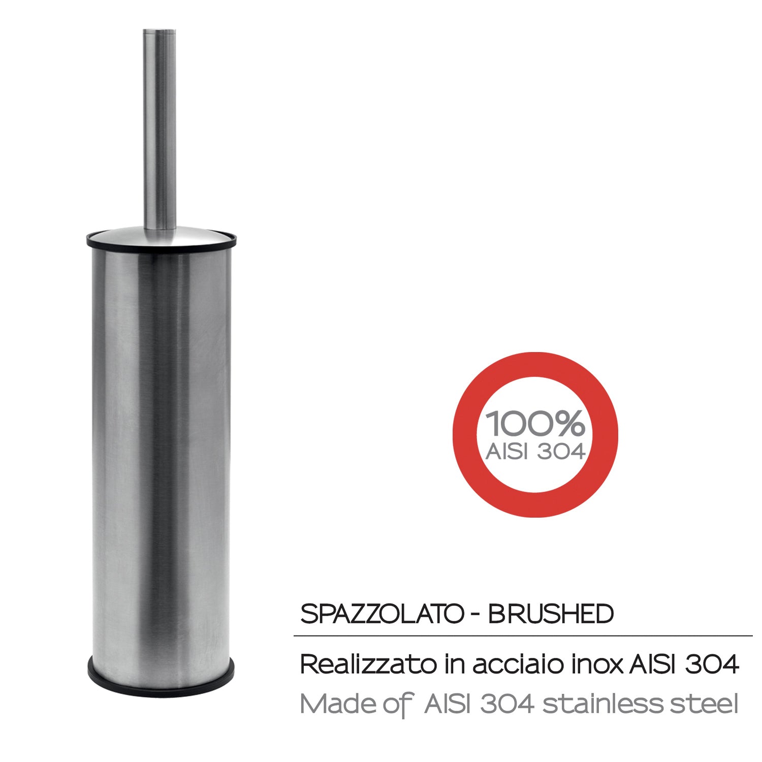 Scopino da appoggio in Acciaio Inox AISI 304 Gedy serie Project - Spazzolato