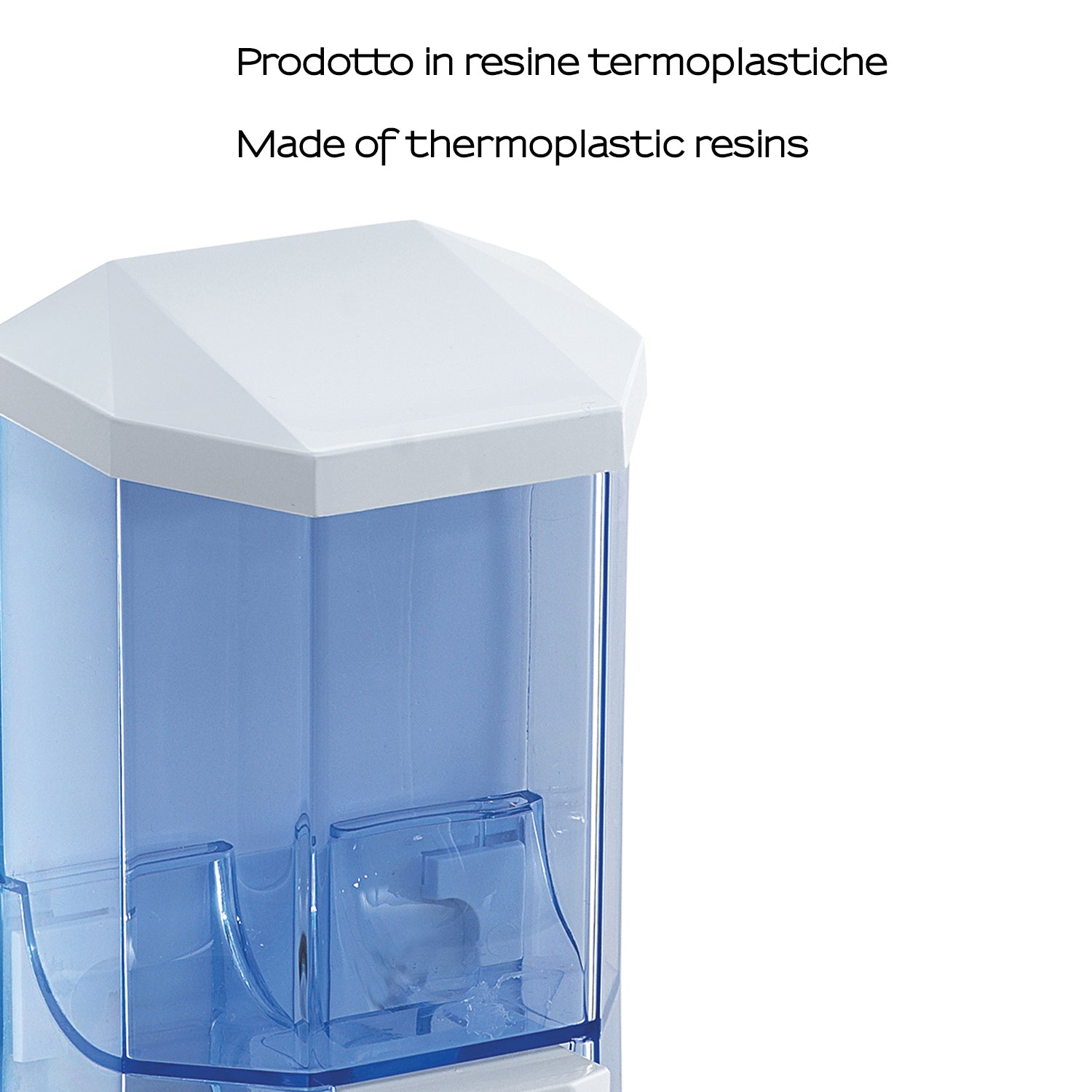 Dispenser dosa sapone o disinfettante mani a muro Gedy Snapper 450 ml in resina termoplastica bianco