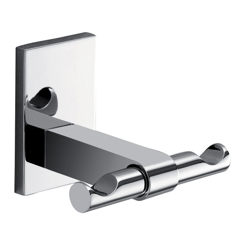 Gedy Appendiabiti doppio Maine in acciaio inox e cromall fissaggio a muro a incollo