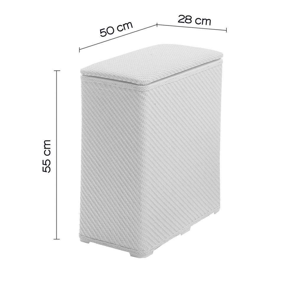 Cesto portabiancheria modello Ambrogio di Gedy - Bianco