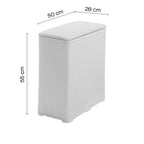 Cesto portabiancheria modello Ambrogio di Gedy - Bianco