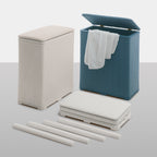 Cesto portabiancheria modello Ambrogio di Gedy - Bianco