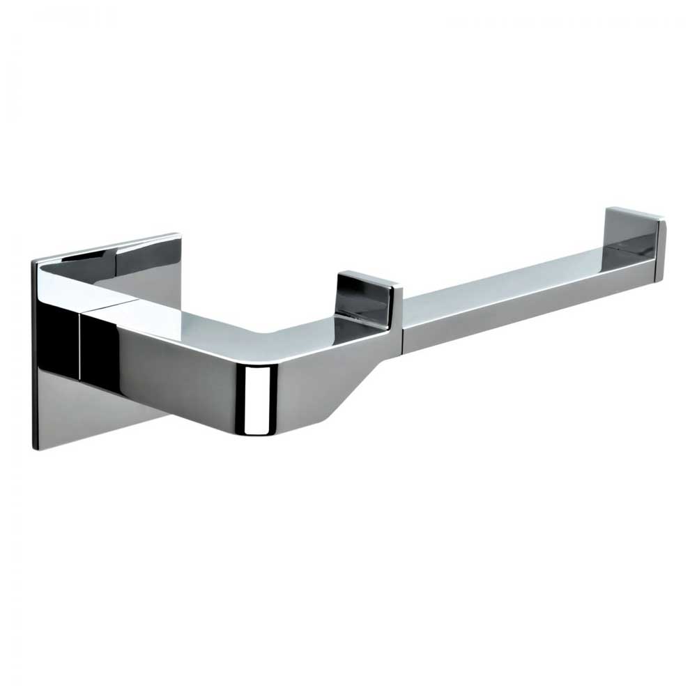 Portacarta Igienica  in ottone cromato  Colombo Design collezione Forever con fissaggio ad Incollo 3M