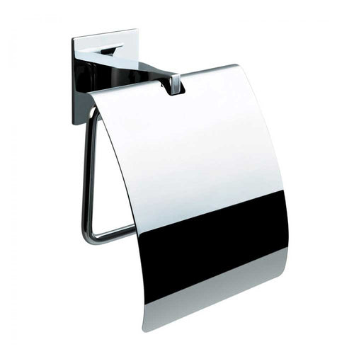 Portarotolo Coperto  in ottone cromato  Colombo Design collezione Forever con fissaggio ad Incollo 3M