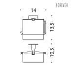 Portarotolo Coperto  in ottone cromato  Colombo Design collezione Forever con fissaggio ad Incollo 3M