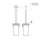 Porta scopino WC in ottone cromato  Colombo Design collezione Forever con fissaggio ad Incollo 3M