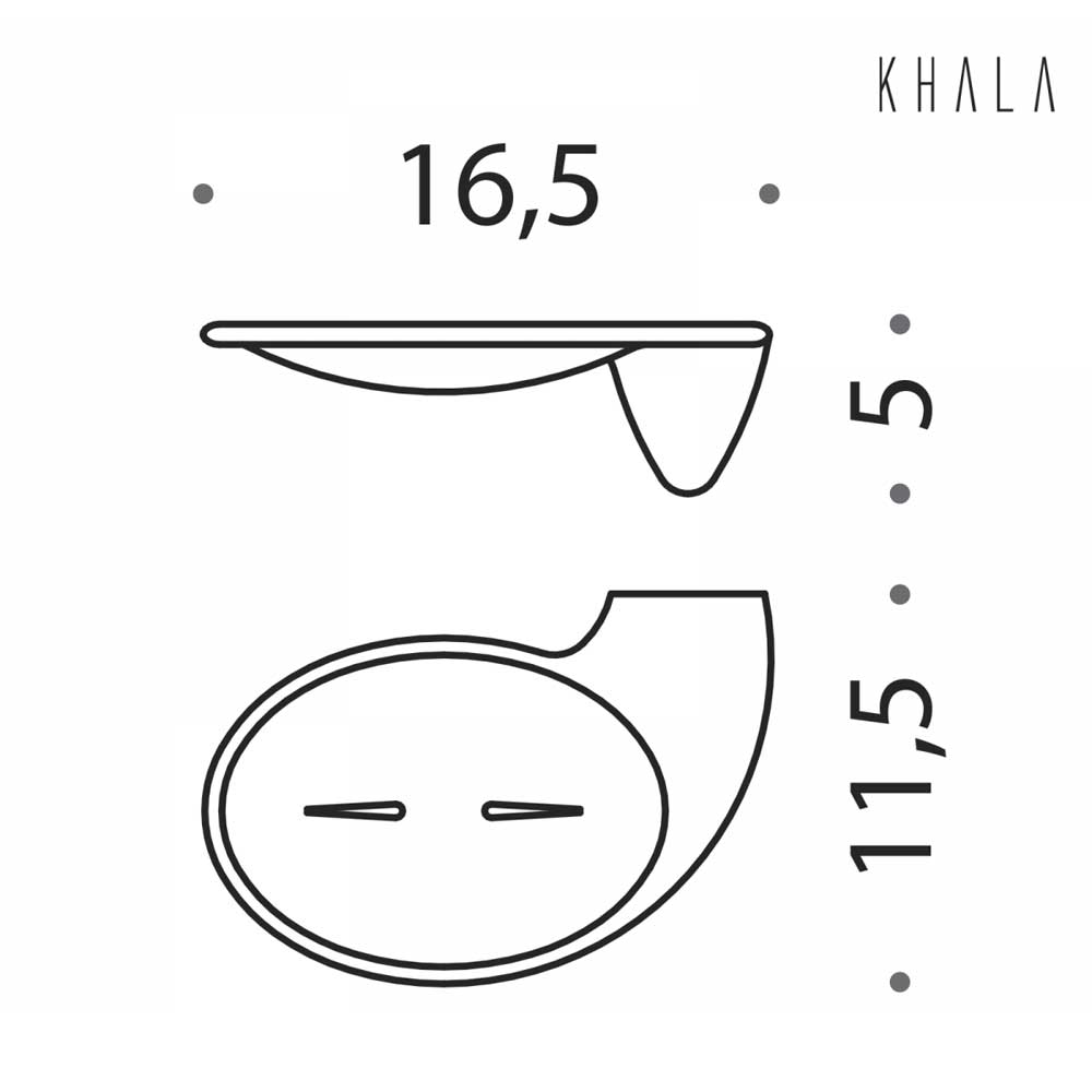 Porta sapone da bagno in ottone cromato  Colombo Design collezione KHALA fissaggio a vite e tassello