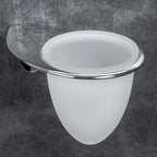 Porta spazzolini da bagno in ottone cromato  Colombo Design collezione KHALA fissaggio a vite e tassello