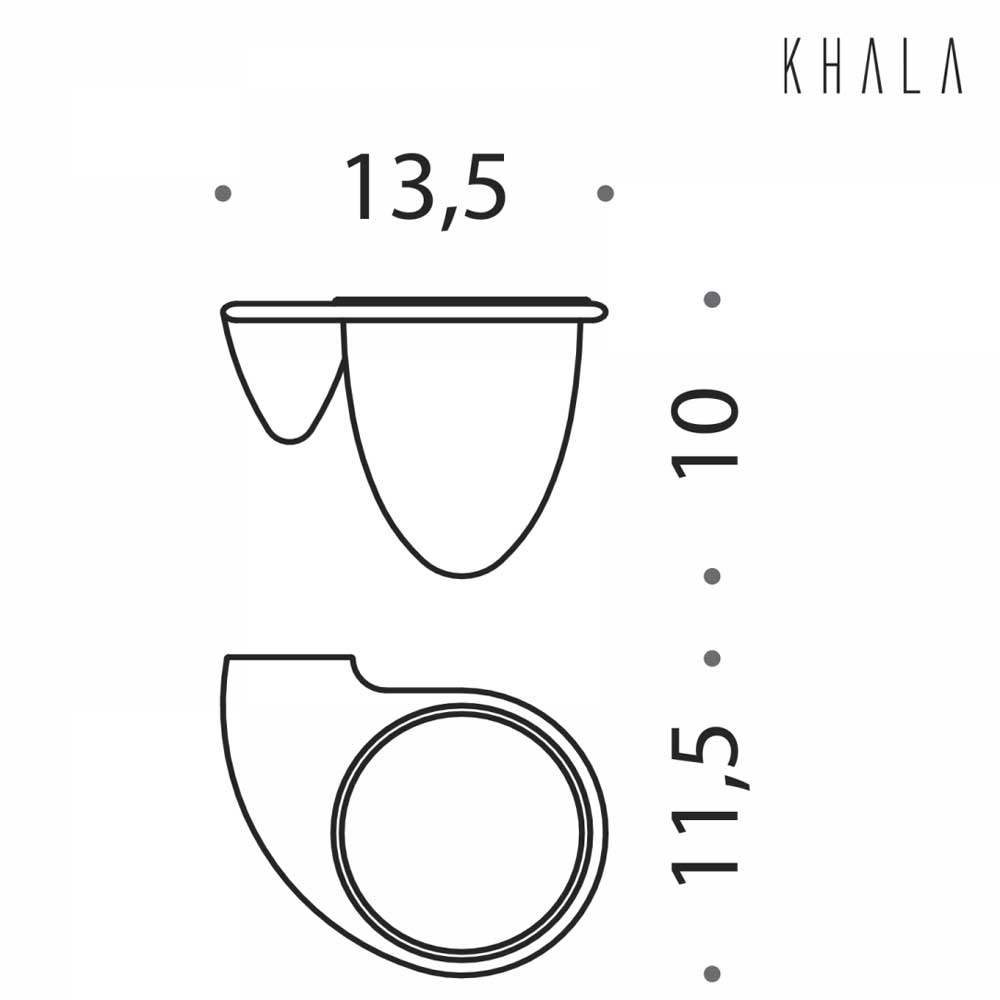 Porta spazzolini da bagno in ottone cromato  Colombo Design collezione KHALA fissaggio a vite e tassello