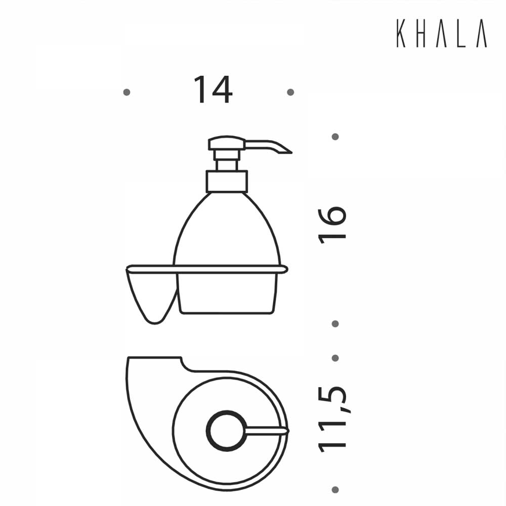 Dispenser Sapone da bagno in ottone cromato  Colombo Design collezione KHALA fissaggio a vite e tassello