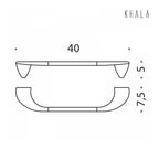 Porta asciugamani da bagno cm 40 in ottone cromato  Colombo Design collezione KHALA fissaggio a vite e tassello