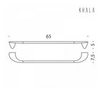 Porta asciugamani da bagno cm 65 in ottone cromato  Colombo Design collezione KHALA fissaggio a vite e tassello